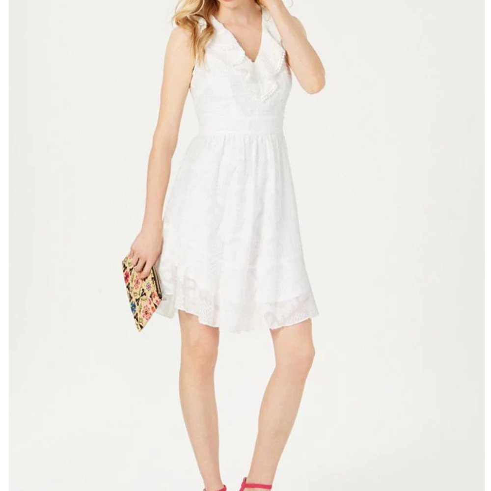 Julia Jordan white fit and flare mini dress size 4